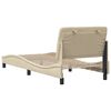 vidaXL Bettgestell ohne Matratze Creme 90x190 cm Stoff