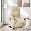vidaXL Massagesessel mit Aufstehhilfe Creme Stoff