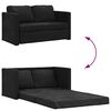 vidaXL Bodensofa mit Schlaffunktion Schwarz 122x204x55 cm Samt