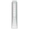 vidaXL Gabionen mit Hochbogen 2 Stk. 400x30x140/160cm Verzinktes Eisen