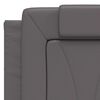 vidaXL Bettgestell "Viana" ohne Matratze Grau 140x190 cm Kunstleder