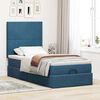 vidaXL Ottoman-Bett mit Matratzen Dunkelblau 90x200 cm Samt