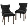 vidaXL Esszimmerst&uuml;hle 2 Stk. Schwarz Stoff