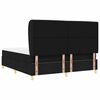 vidaXL Boxspringbett mit Matratze Dunkelgrau 90x190 cm Schwarz Stoff