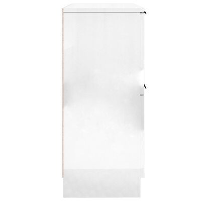 vidaXL Sideboards 2 Stk. Hochglanz-Weiß 30x30x70 cm Holzwerkstoff