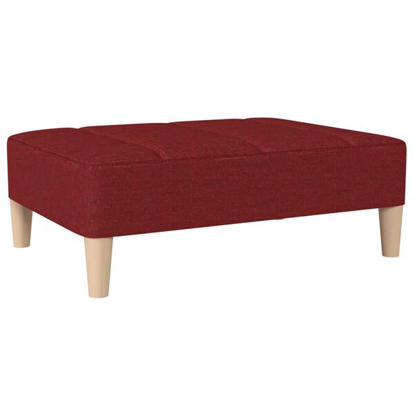 vidaXL Fu&szlig;hocker Weinrot 78x56x32 cm Stoff