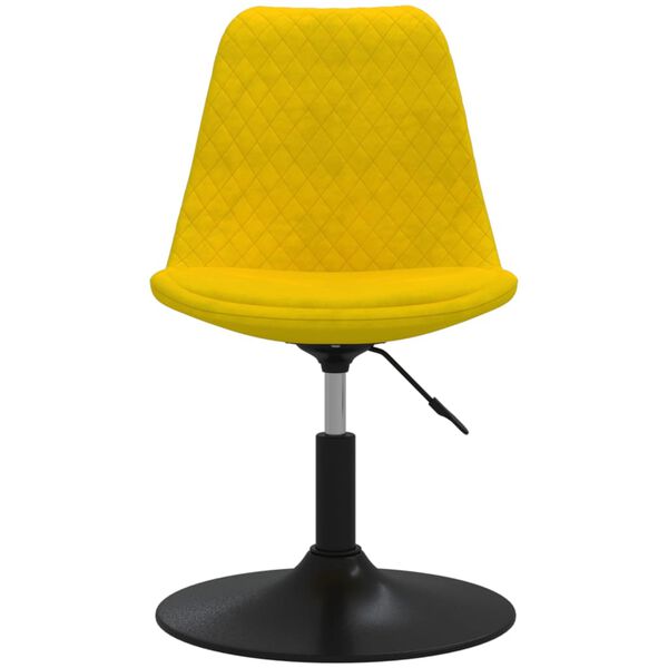 vidaXL Esszimmerst&uuml;hle 6 Stk. Drehbar Gelb Samt
