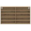 vidaXL Vitrine mit Regal Artisan-Eiche 100 x 15 x 58 cm Holzwerkstoff