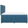 vidaXL Boxspringbett mit Matratze Blau 200x200 cm Samt
