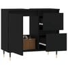 vidaXL Badschrank Schwarz 65x33x60 cm Holzwerkstoff