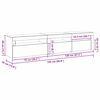 vidaXL TV-Schr&auml;nk 2 pcs Schwarz Eichen-Optik 195 x 35 x 40 cm