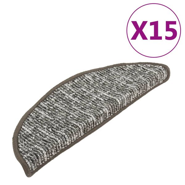 vidaXL Treppenmatten 15 Stk. Anthrazit 65x21x4 cm