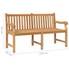 vidaXL Gartenbank 150 cm Massivholz Teak