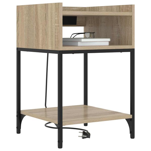 vidaXL Nachttisch 2 pcs Sonoma-Eiche 40 x 40 x 61 cm Holzwerkstoff