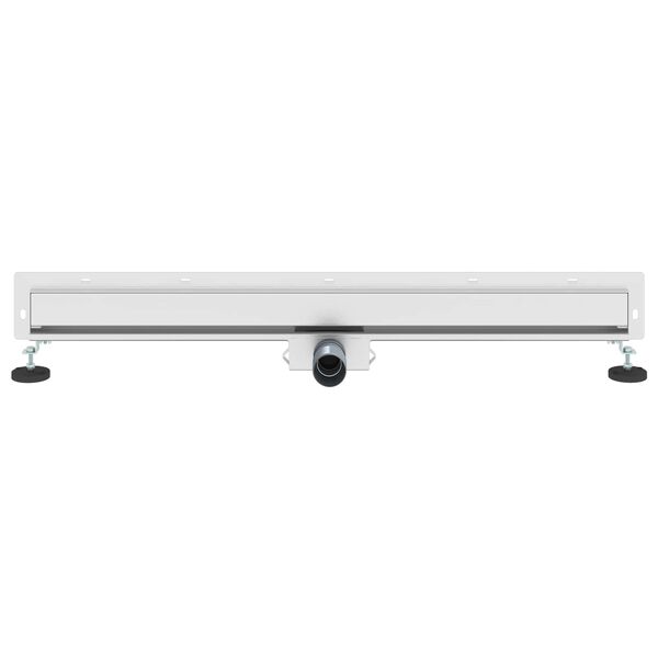 vidaXL Wandmontierter Duschablauf Silber 90 cm Edelstahl 304