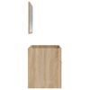 vidaXL Badschrank mit Spiegel Sonoma-Eiche Holzwerkstoff