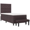 vidaXL Boxspringbett mit Matratze Dunkelbraun 100 x 200 cm Stoff