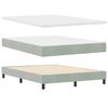vidaXL Boxspringbett mit Matratze Hellgrau 160 x 200 cm Samt