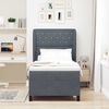 vidaXL Boxspringbett mit Matratze Dunkelgrau 190 x 90 cm Polyester