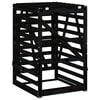 vidaXL Mülltonnenbox Schwarz 84x90x128,5 cm Massivholz Kiefer
