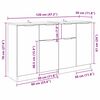 vidaXL Sideboards 2 pcs Schwarz Eichen-Optik 60 x 30 x 70 cm