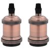 vidaXL Lampenfassungen 2 Stk. Rot-Bronze E27