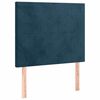 vidaXL Boxspringbett mit Matratze Dunkelblau 90x190 cm Samt