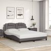 vidaXL Bettgestell "Viana" ohne Matratze Grau 160x200 cm Kunstleder