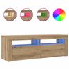 vidaXL TV-Schrank mit LED Artisan-Eiche 120x35x40 cm Holzwerkstoff