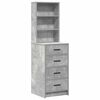 vidaXL Schminktisch 3 pcs Grau 40 x 41 x 135 cm Holzwerkstoff