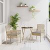 vidaXL Garten Bistro Set 3 pcs Beige Poly Rattan