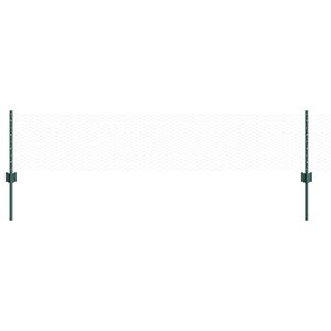 vidaXL Sechseckzaun mit Pfosten 10 x 0,4 m PVC-beschichteter Stahl