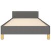 vidaXL Bettgestell ohne Matratze Dunkelgrau 80x200 cm Stoff