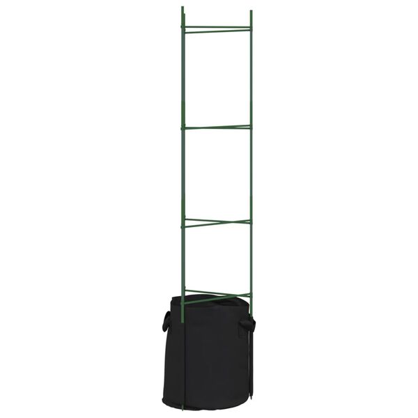 vidaXL Tomatenk&auml;fige mit Pflanzs&auml;cken 6 Stk. 154 cm Stahl und PP