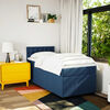 vidaXL Boxspringbett mit Matratze Blau 90x200 cm Stoff