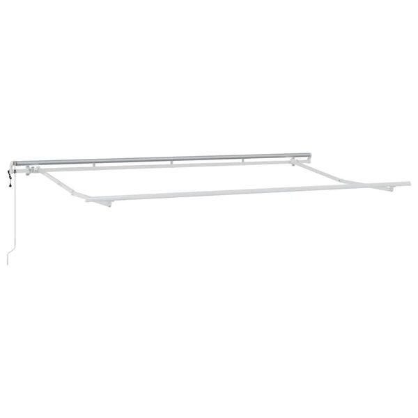 vidaXL Einziehbare Markise Blau und wei&szlig; 350 x 200 cm Stoff und Metall