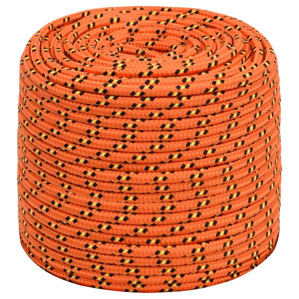 vidaXL Bootsseil Orange 10 mm 250 m Polypropylen