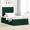 vidaXL Ottoman-Bett mit Matratzen & LEDs Dunkelgrün 120x190 cm Samt