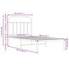 vidaXL Bettgestell mit Kopfteil Metall Schwarz 90x200 cm