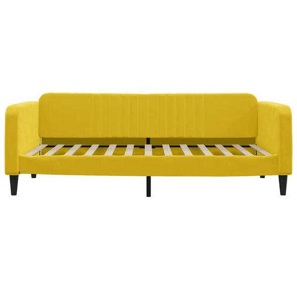 vidaXL Tagesbett mit Matratze Gelb 100x200 cm Samt
