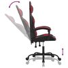 vidaXL Gaming-Stuhl Drehbar Schwarz und Weinrot Kunstleder