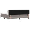vidaXL Boxspringbett mit Matratze Taupe 200 x 200 cm Stoff