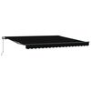 vidaXL Einziehbare Markise Schwarz 400 x 300 cm Polyester und Stahl
