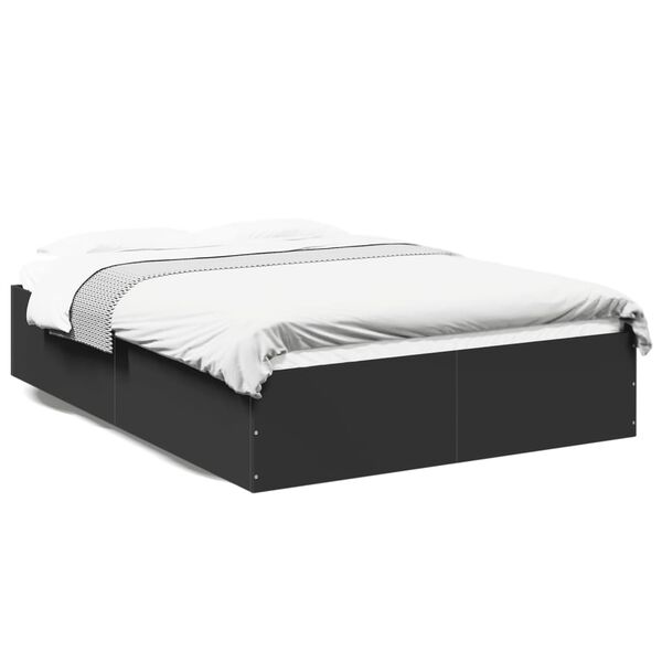 vidaXL Bettgestell Schwarz 120x190 cm Holzwerkstoff