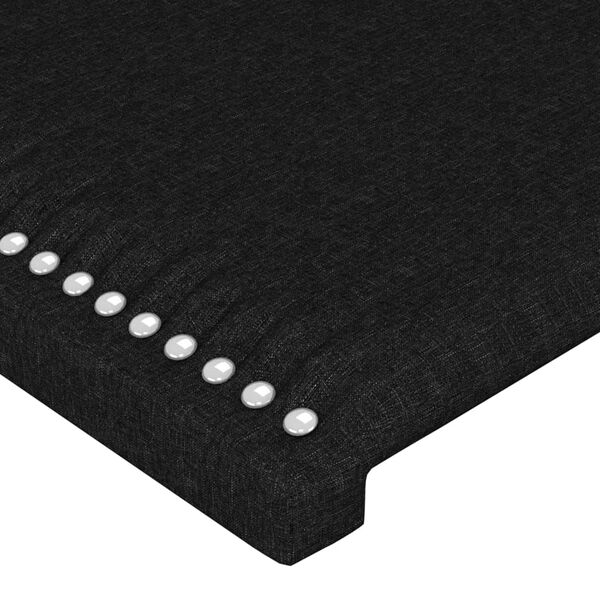 vidaXL Kopfteil Schwarz 144x5x118/128 cm Stoff