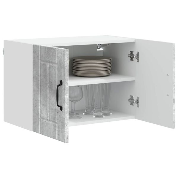 vidaXL K&uuml;chenwandschrank Beton Grau 60 x 31 x 40 cm Holzwerkstoff