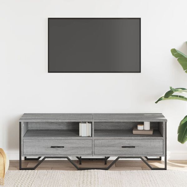 vidaXL TV-Schrank Grau Sonoma 122x34x41 cm Holzwerkstoff