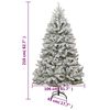 vidaXL K&uuml;nstlicher Weihnachtsbaum Klappbar 300 LEDs & Kugeln 210 cm