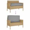 vidaXL Kissen Grau 120 x 60 x 12 cm Oxford-Stoff