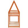 vidaXL Etagenbett mit Dach Wachsbraun 75x190 cm Massivholz Kiefer